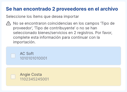 importar proveedor recurrente 4