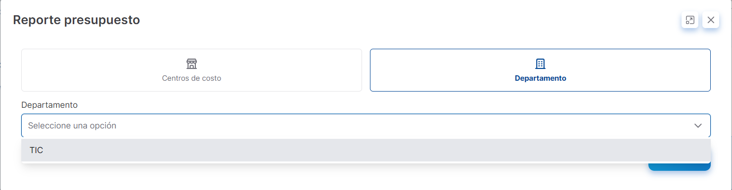 reporte departamento