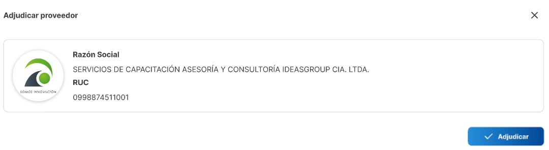 adjudicación por selección