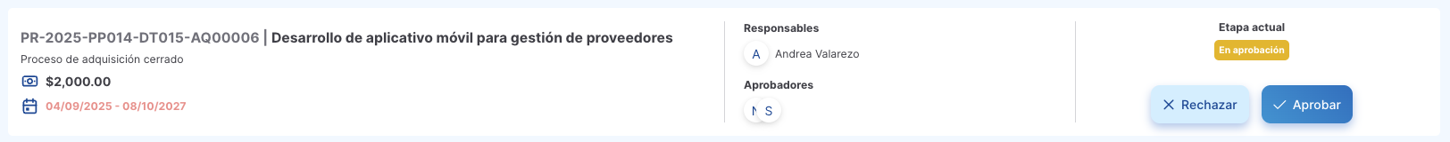 detalle adquisición