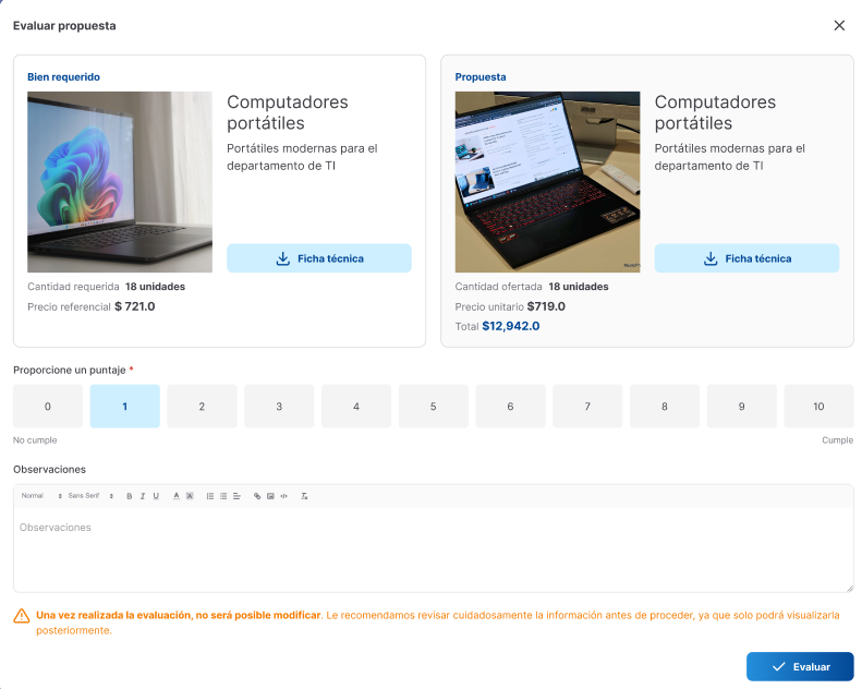 evaluación económica item