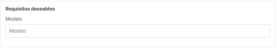 requisitos deseables