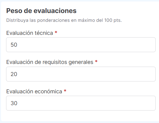peso evaluaciones
