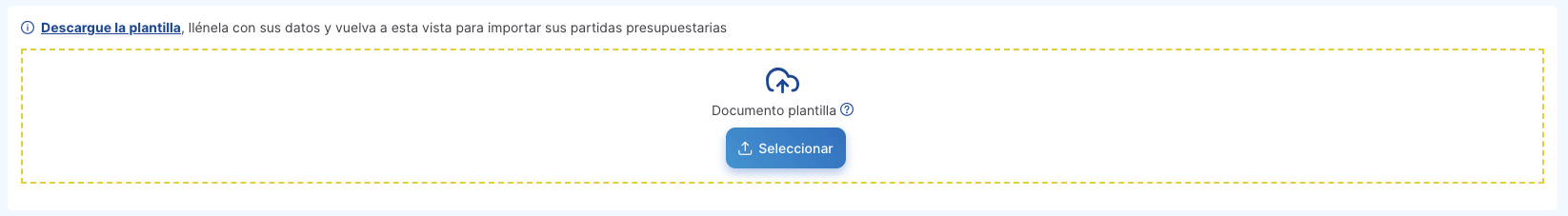 importación de plantilla de invitaciones