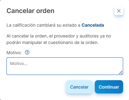 cancelar calificación