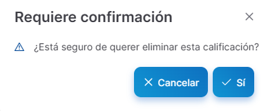 eliminar calificación